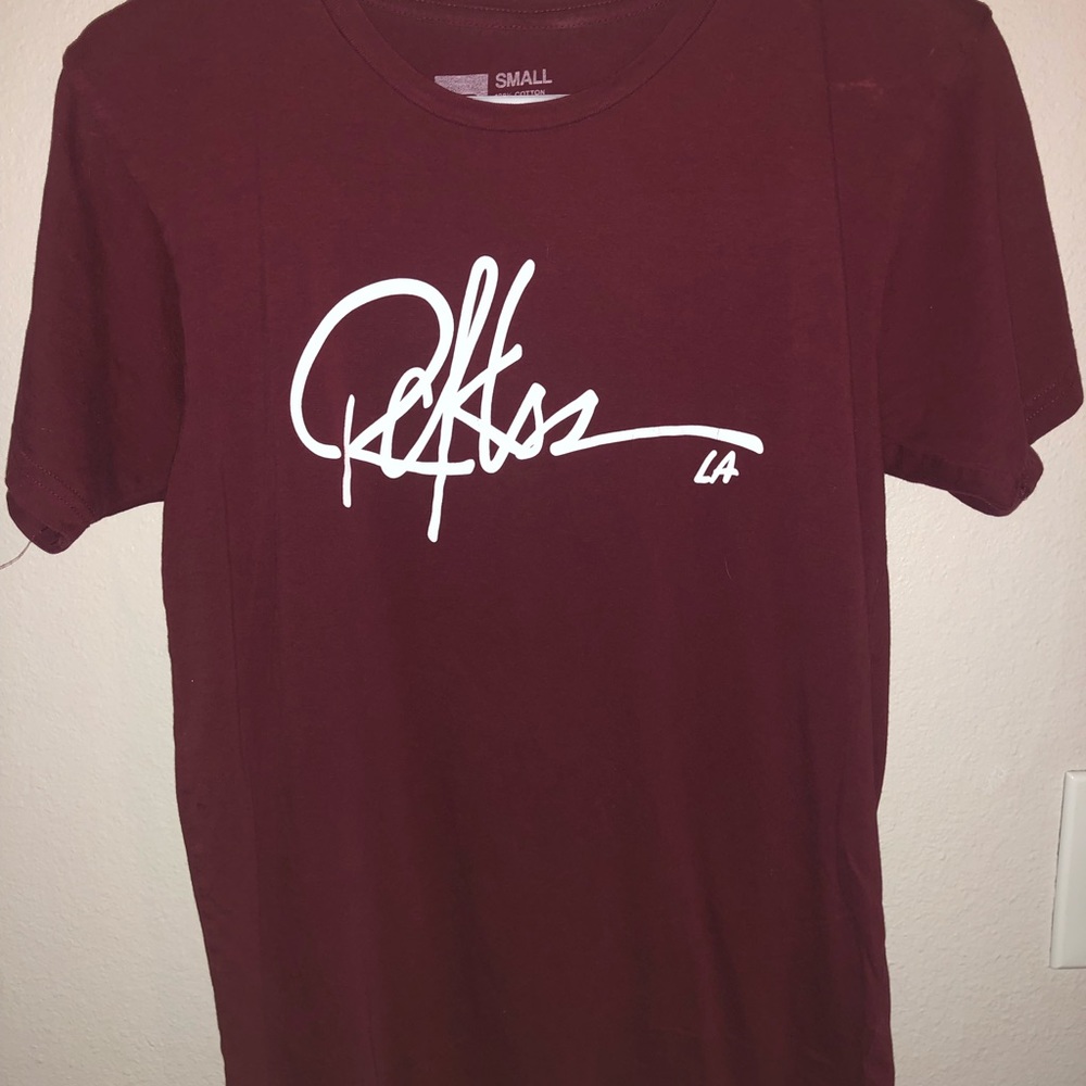 Reckless maroon t shirt